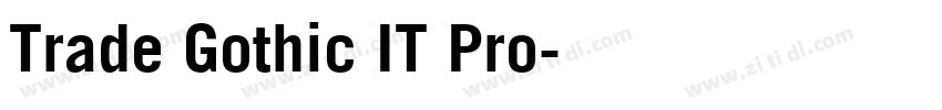 Trade Gothic IT Pro字体转换